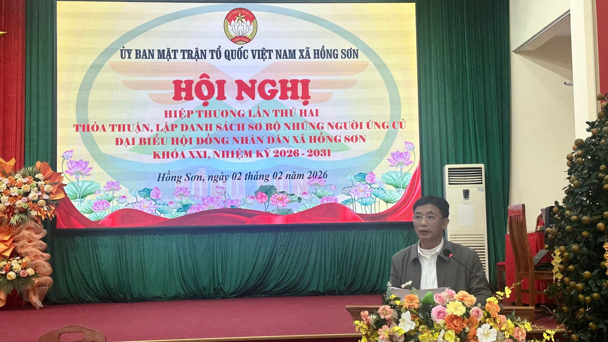 Hồng Sơn tổ chức Hội nghị hiệp thương lần thứ hai thỏa thuận lập danh sách sơ bộ người ứng cử đại biểu HĐND xã Hồng Sơn khoá XXI, nhiệm kỳ 2026-2031- Ảnh 1.