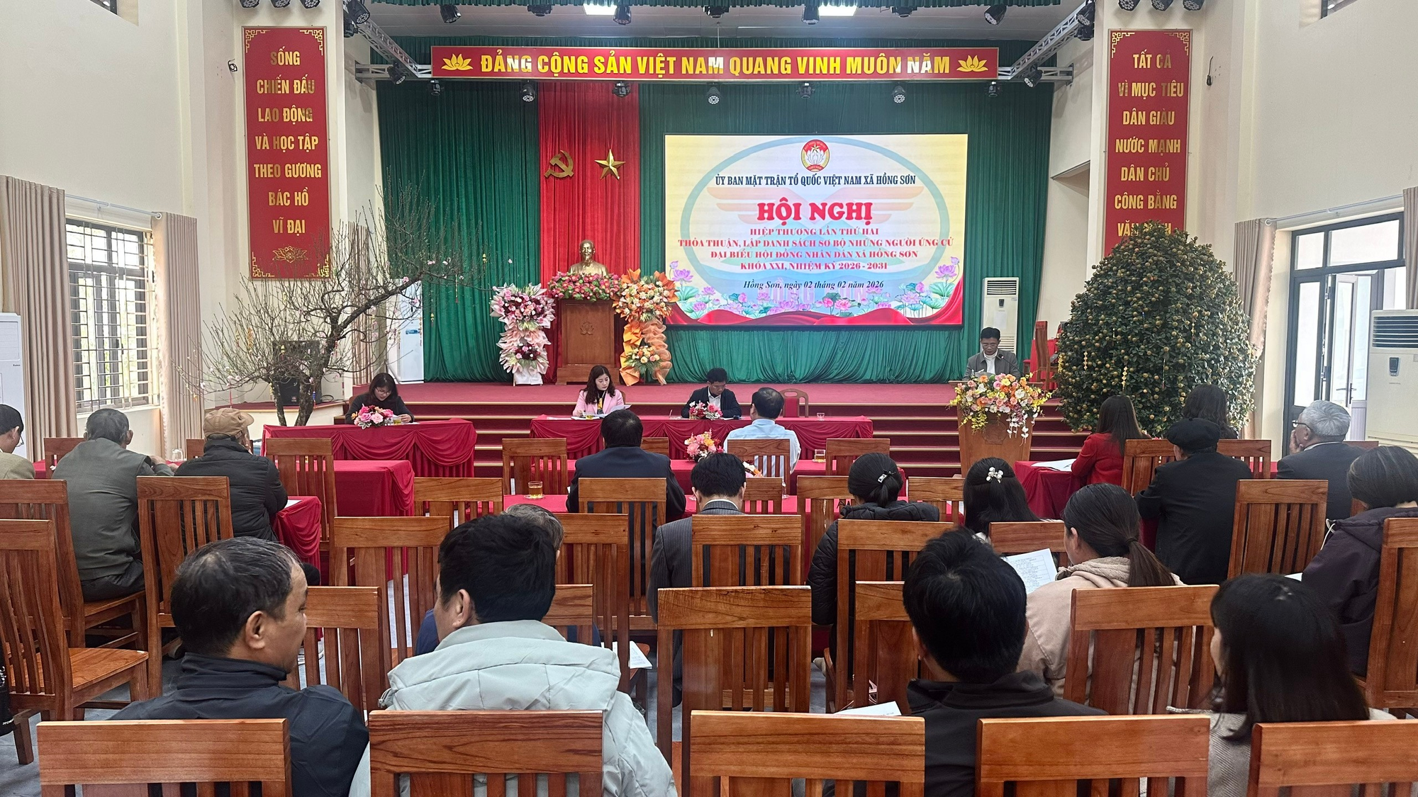 Hồng Sơn tổ chức Hội nghị hiệp thương lần thứ hai thỏa thuận lập danh sách sơ bộ người ứng cử đại biểu HĐND xã Hồng Sơn khoá XXI, nhiệm kỳ 2026-2031- Ảnh 3.