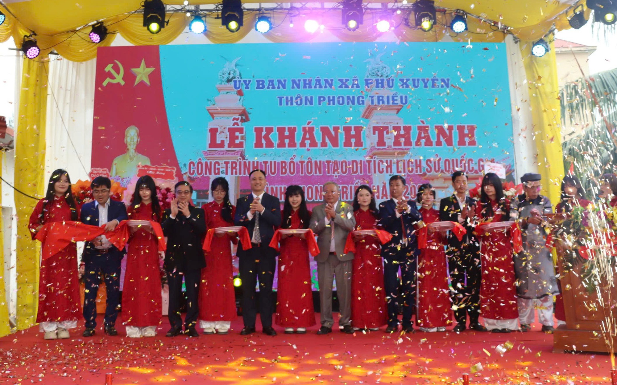 Lễ cắt băng khánh thành Di tích lịch sử văn hóa cấp Quốc gia Đình Phong Triều