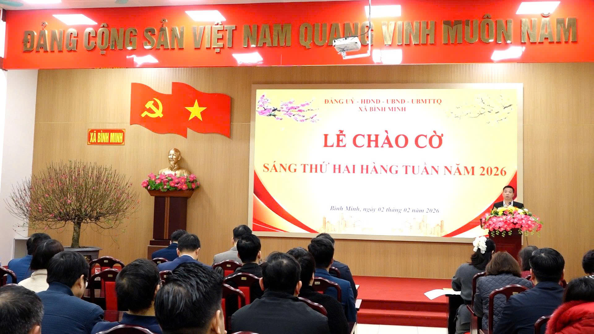 Xã Bình Minh tổ chức Lễ chào cờ và sinh hoạt chính trị tháng 2/ 2026- Ảnh 2.
