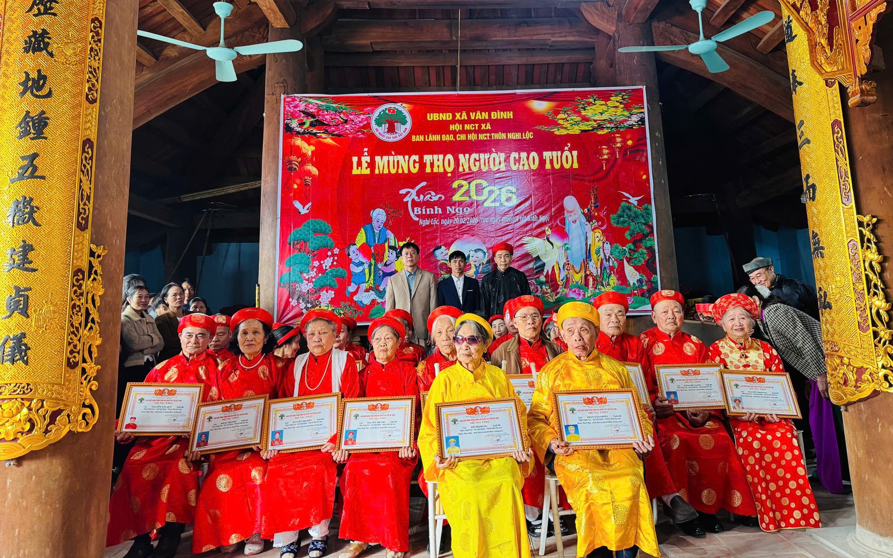 Các thôn tổ chức Lễ mừng thọ người cao tuổi Xuân Bính Ngọ 2026 trang trọng, đậm nghĩa tình