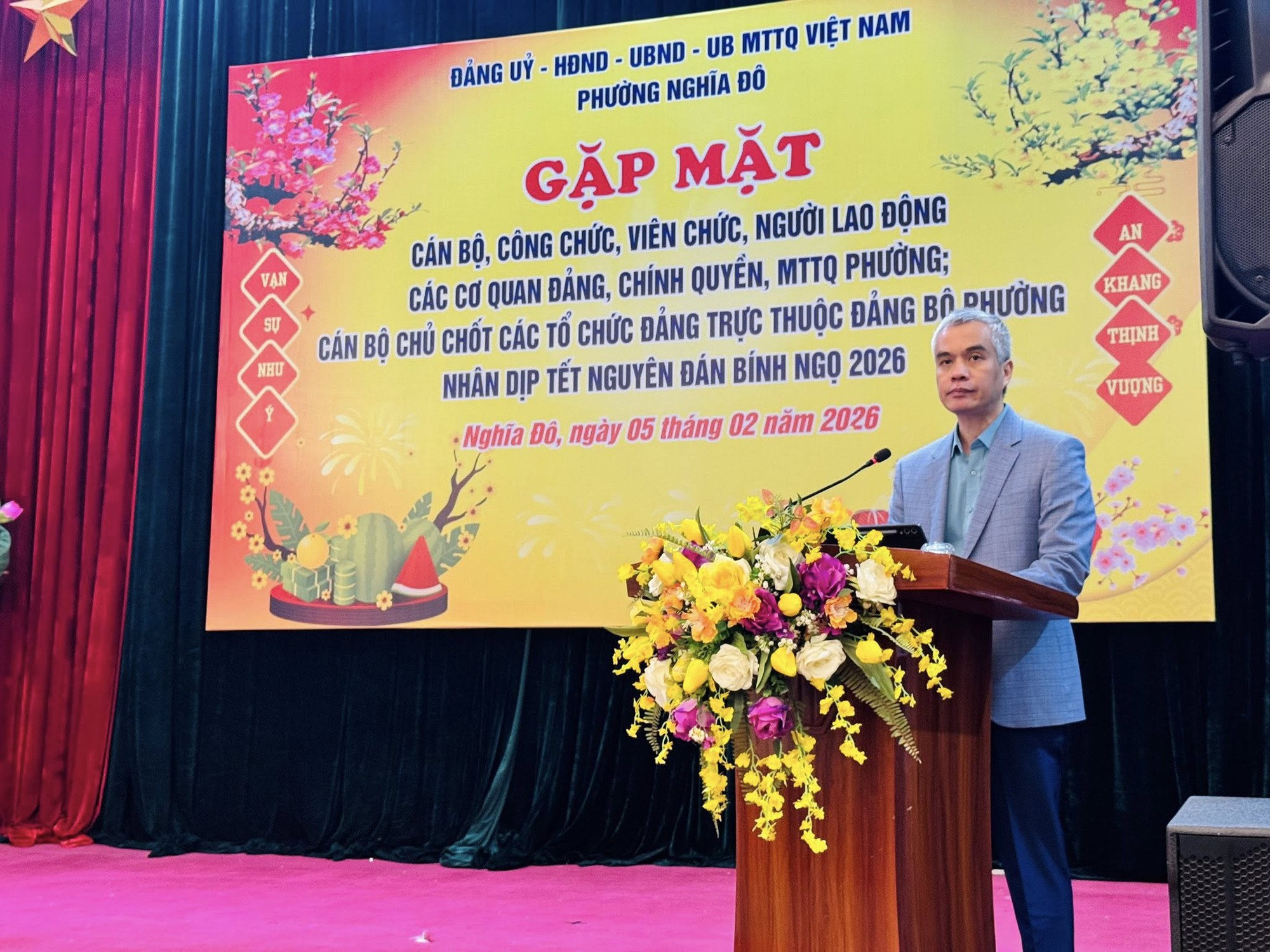 Phường Nghĩa Đô gặp mặt cán bộ, công chức, viên chức và người lao động nhân dịp Tết Nguyên đán Bính Ngọ 2026- Ảnh 3.