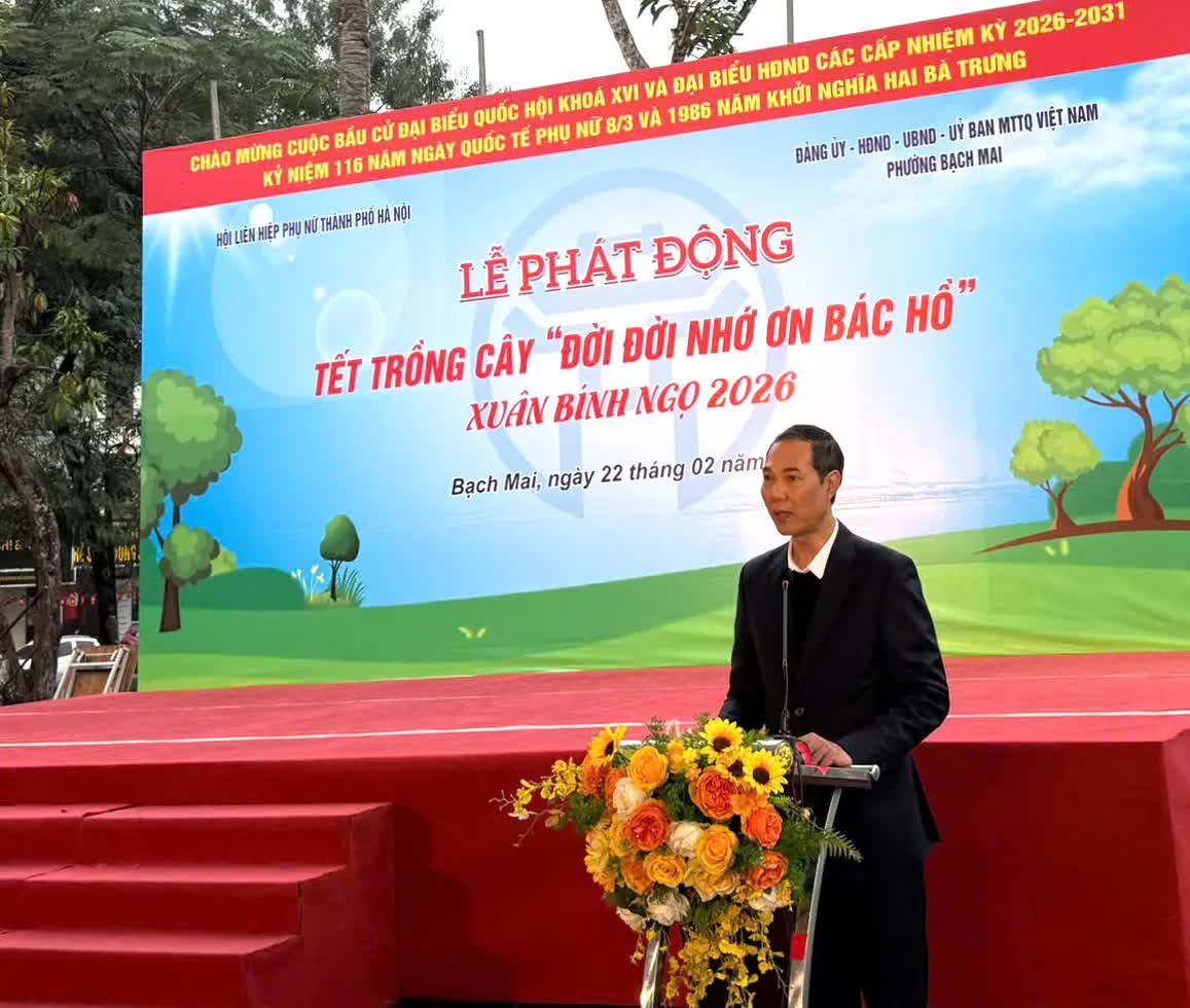 Phường Bạch Mai và Hội Liên hiệp phụ nữ Hà Nội phát động Tết trồng cây Xuân Bính Ngọ 2026- Ảnh 4.