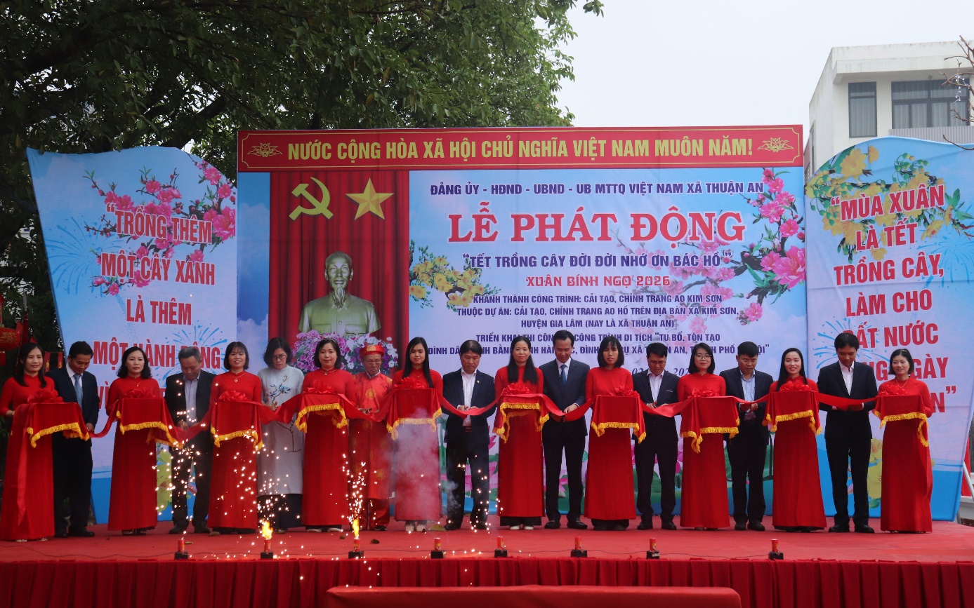 Xã Thuận An phát động “Tết trồng cây đời đời nhớ ơn Bác Hồ” Xuân Bính Ngọ năm 2026; Khánh thành, triển khai thi công các dự án trên địa bàn xã