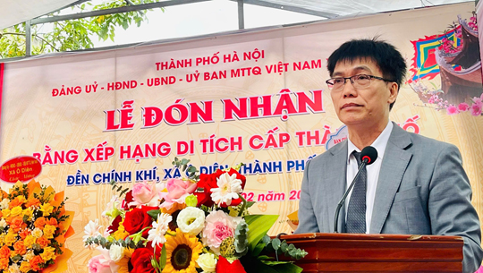 Lễ đón nhận Bằng xếp hạng Di tích lịch sử - văn hóa cấp Thành phố Đền Chính Khí, Hạ Mỗ- Ảnh 2.