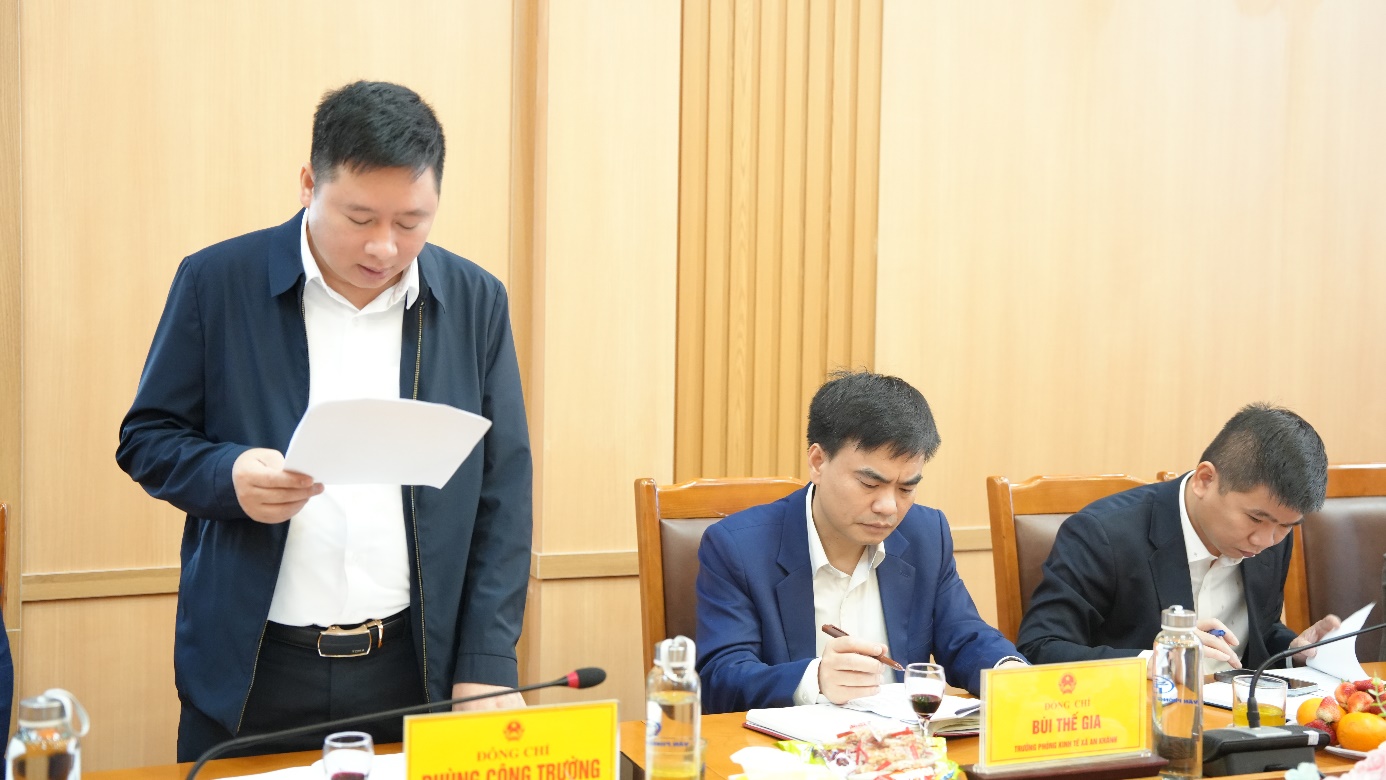 Đồng chí Phó Bí thư Đảng uỷ, Chủ tịch UBND xã An Khánh Hồ Trung Nghĩa chủ trì Hội nghị nghe báo cáo tình hình Tết Nguyên đán Bính Ngọ năm 2026- Ảnh 2.