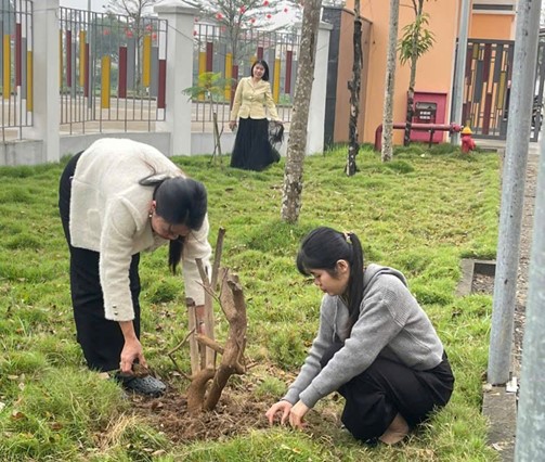 Các trường học xã Ứng Thiên sẵn sàng đón học sinh trở lại sau kỳ nghỉ Tết Nguyên đán- Ảnh 3.