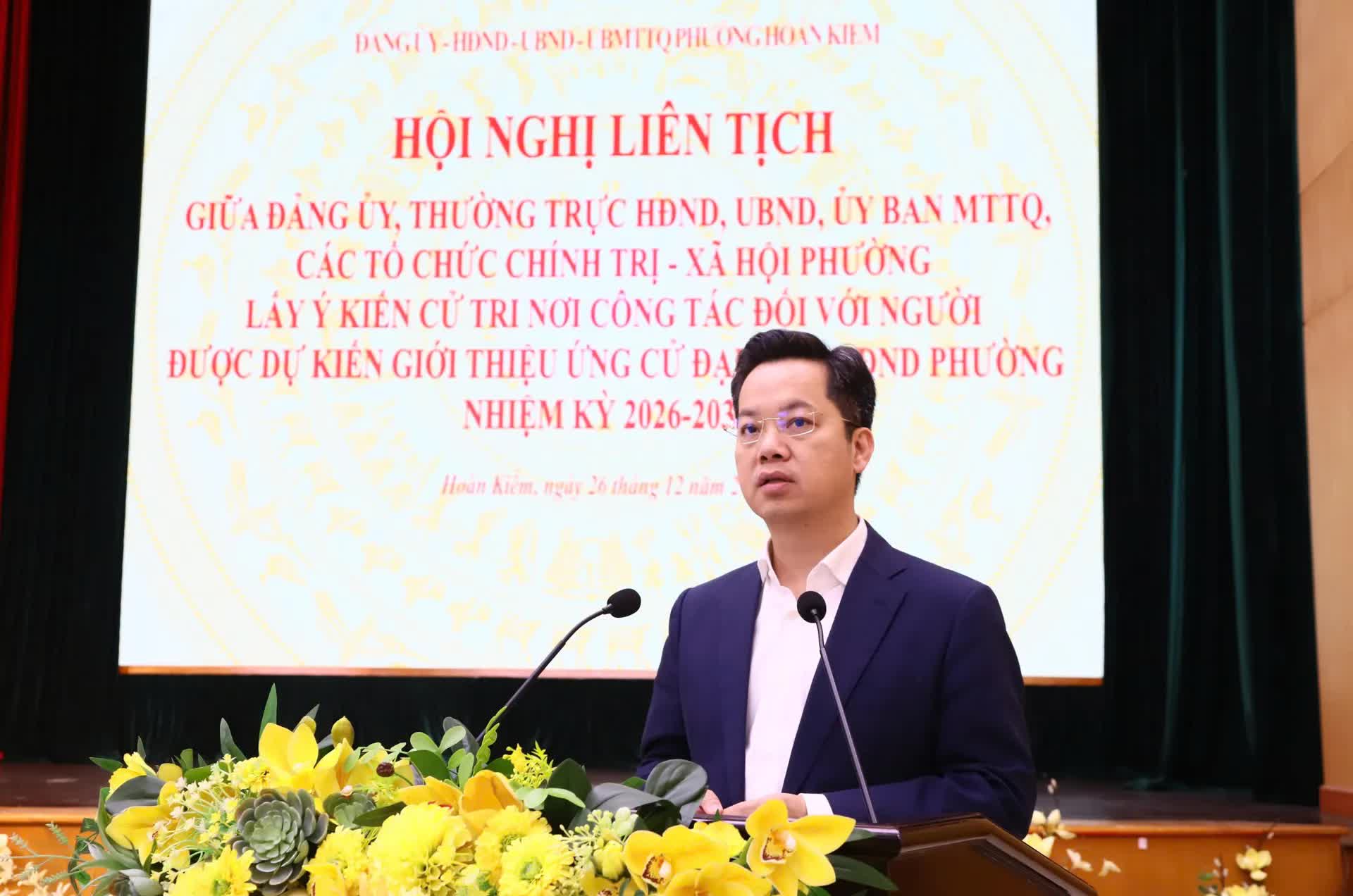 Phường Hoàn Kiếm lấy ý kiến cử tri nơi công tác đối với người ứng cử đại biểu HĐND phường nhiệm kỳ 2026 - 2031- Ảnh 2.