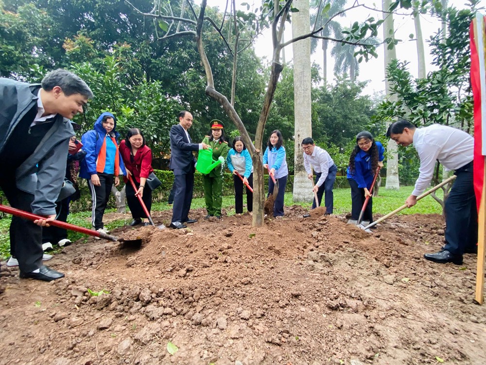 Tây Hồ triển khai công trình Tết trồng cây tại Khu Di tích Phủ Chủ tịch- Ảnh 1.