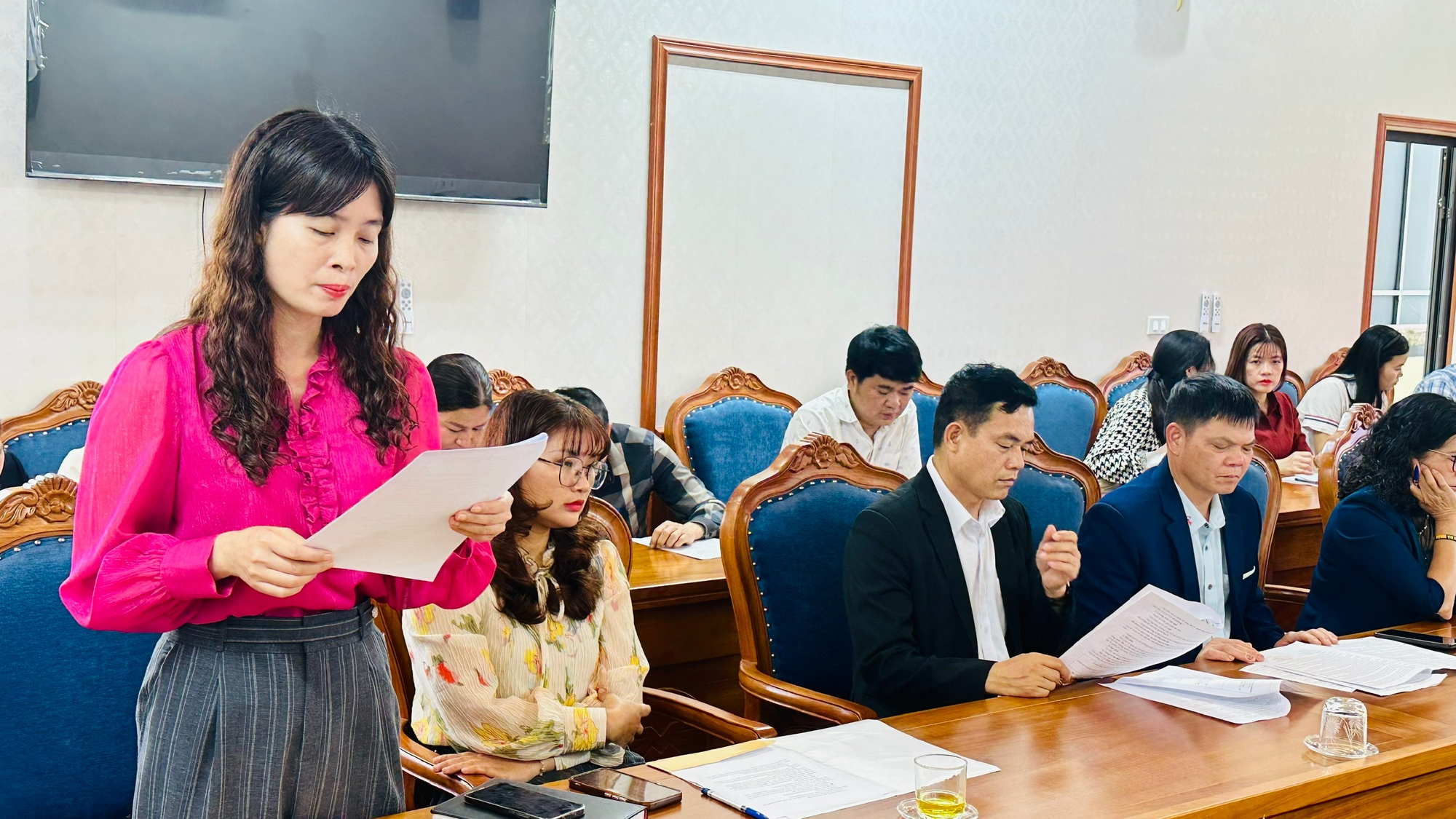 Mặt trận Tổ quốc Việt Nam xã Hồng Sơn hướng dẫn tổ chức hội nghị tiếp xúc cử tri để người ứng cử vận động bầu cử- Ảnh 2.