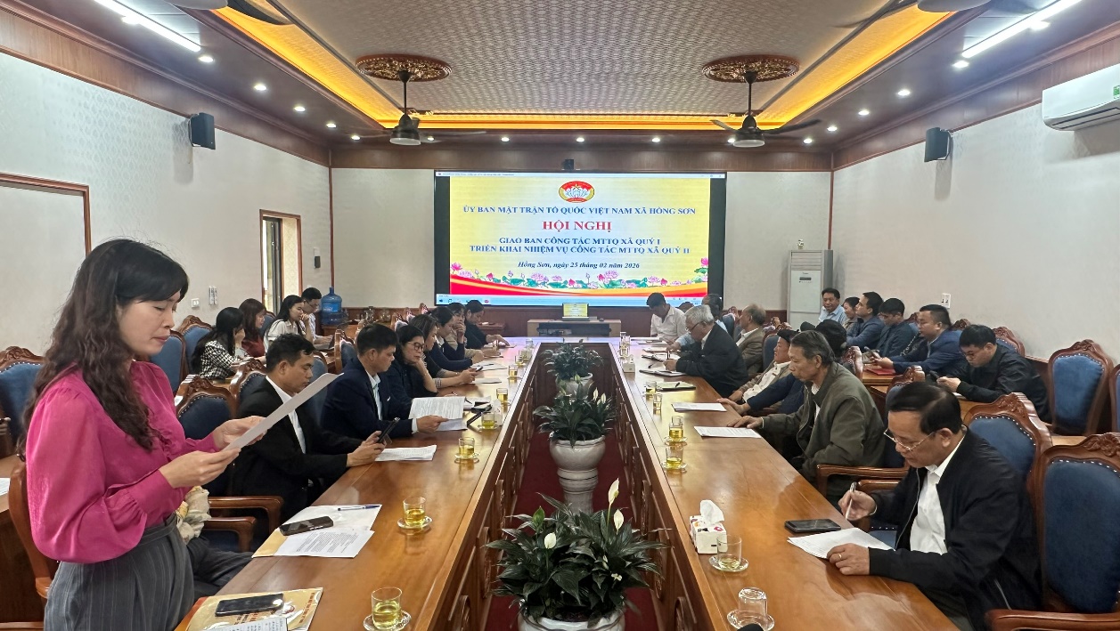 Mặt trận Tổ quốc Việt Nam xã Hồng Sơn giao ban đánh giá kết quả công tác MTTQ xã Quý I và triển khai nhiệm vụ Quý II- Ảnh 2.