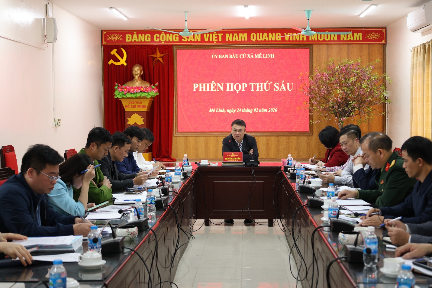 Ủy ban bầu cử xã Mê Linh tổ chức Phiên họp thứ Sáu triển khai các nhiệm vụ trọng tâm- Ảnh 1.