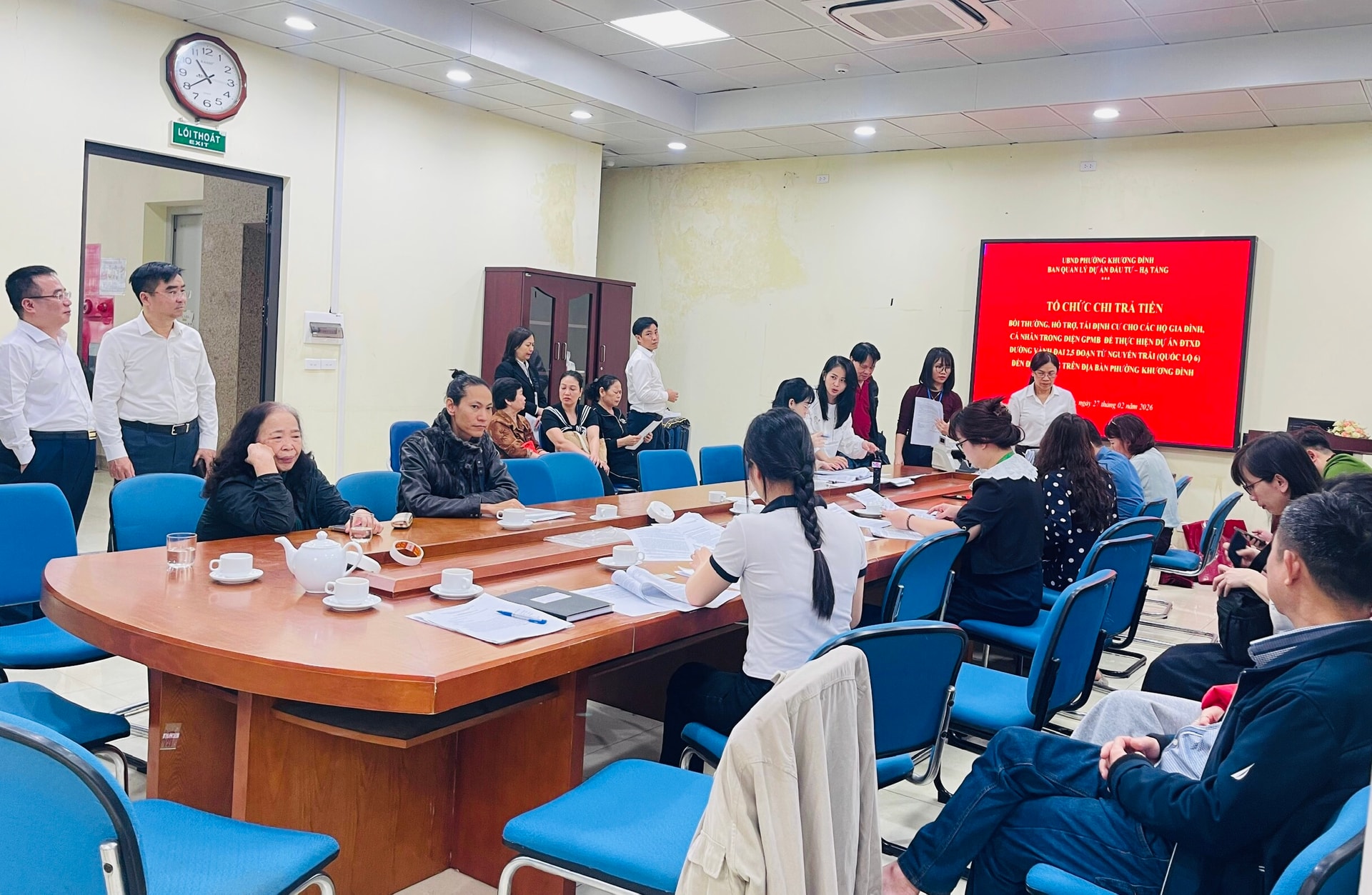 Khương Đình: Chi trả tiền bồi thường giải phóng mặt bằng đường Vành đai 2,5- Ảnh 2.