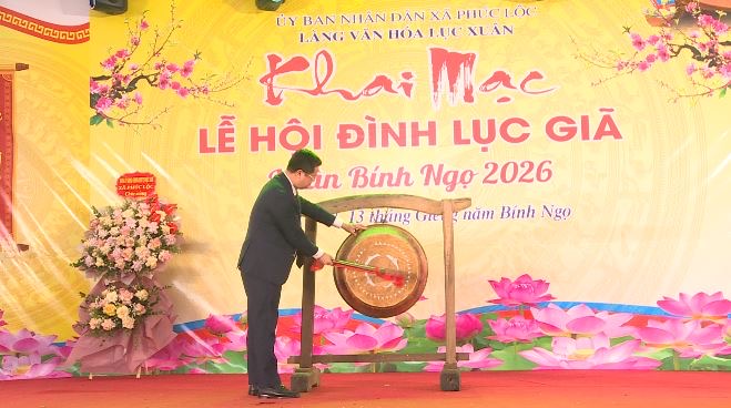 Đồng chí Chủ tịch UBND xã Phúc Lộc dự khai mạc Lễ hội đình Lục Giã xuân Bính Ngọ năm 2026- Ảnh 1.
