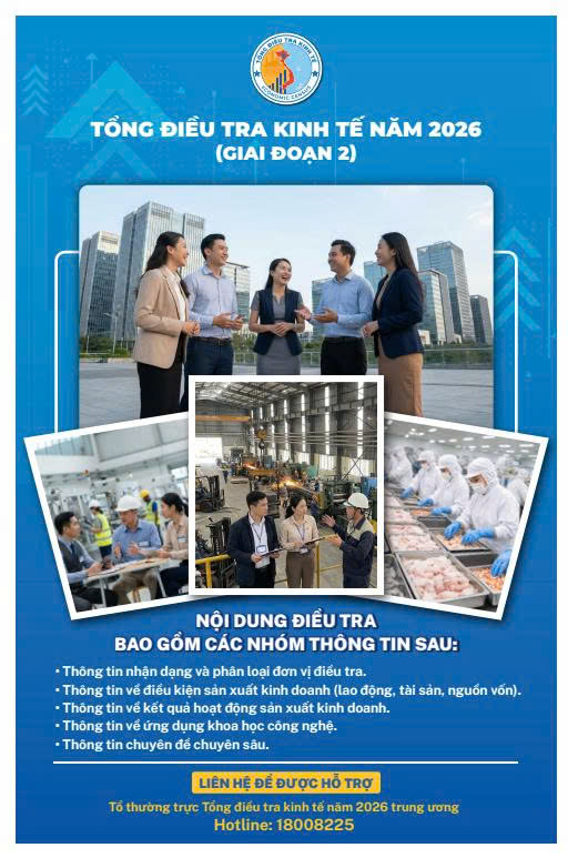 Tổng điều tra kinh tế xã hội năm 2026 (Giai đoạn 2)- Ảnh 1.