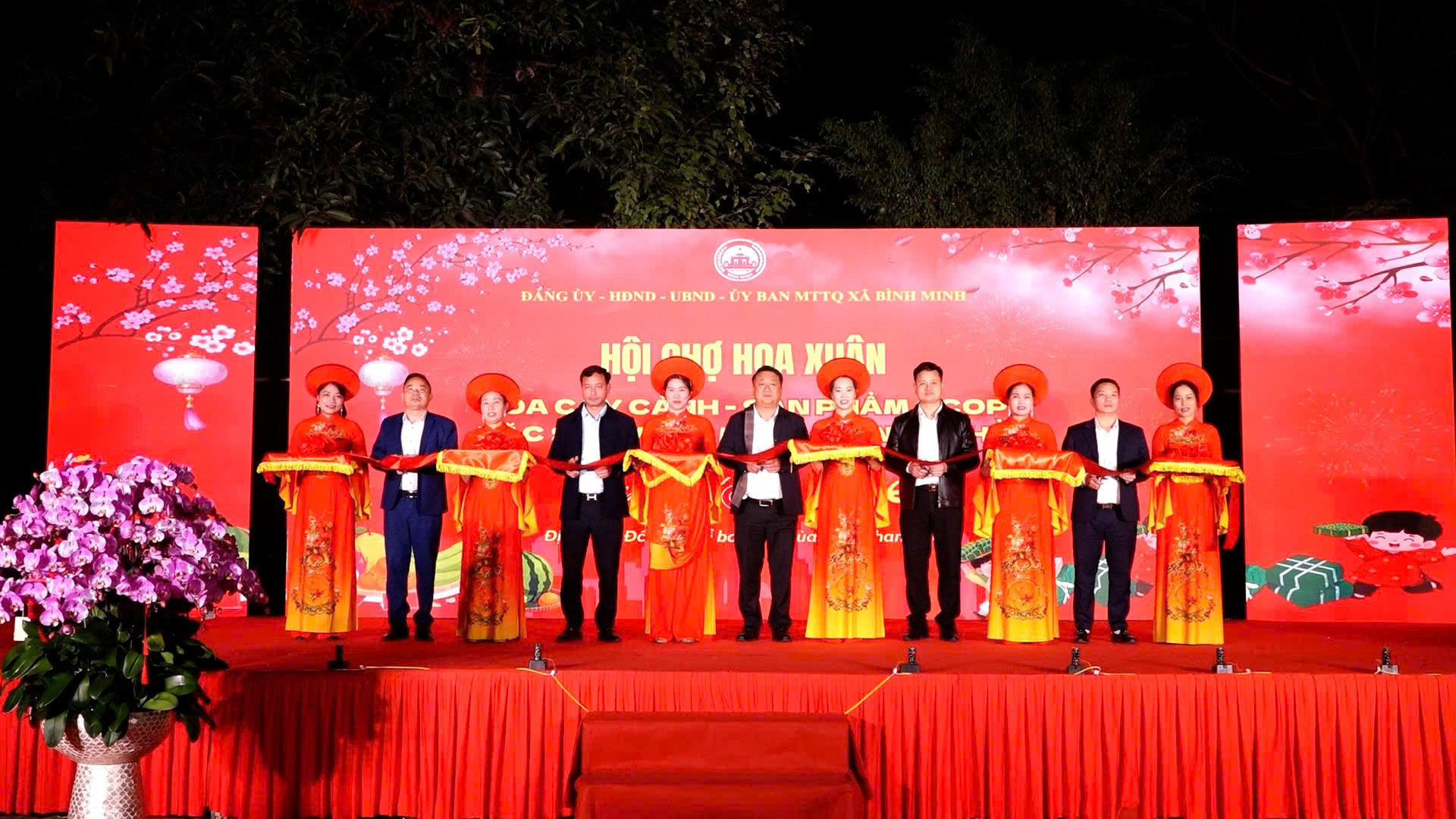 Xã Bình Minh Khai mạc chợ hoa xuân Tết Bính Ngọ năm 2026.