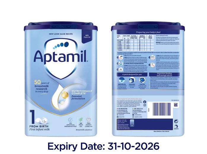 Thu hồi sản phẩm sữa công thức Aptamil Infant Formula 800g do nghi nhiễm độc tố- Ảnh 1.