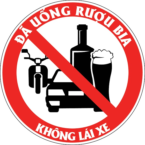 logo đã uống rượu bia thì không lái xe vector
