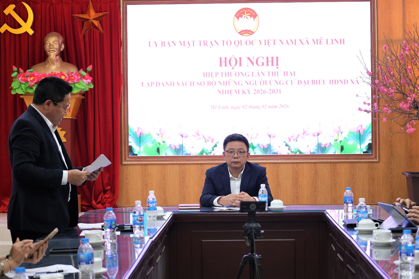 XÃ MÊ LINH TỔ CHỨC HỘI NGHỊ HIỆP THƯƠNG LẦN THỨ HAI ĐỂ THOẢ THUẬN LẬP DANH SÁCH SƠ BỘ NHỮNG NGƯỜI ỨNG CỬ ĐẠI BIỂU HĐND XÃ NHIỆM KỲ 2026 - 2031- Ảnh 1.