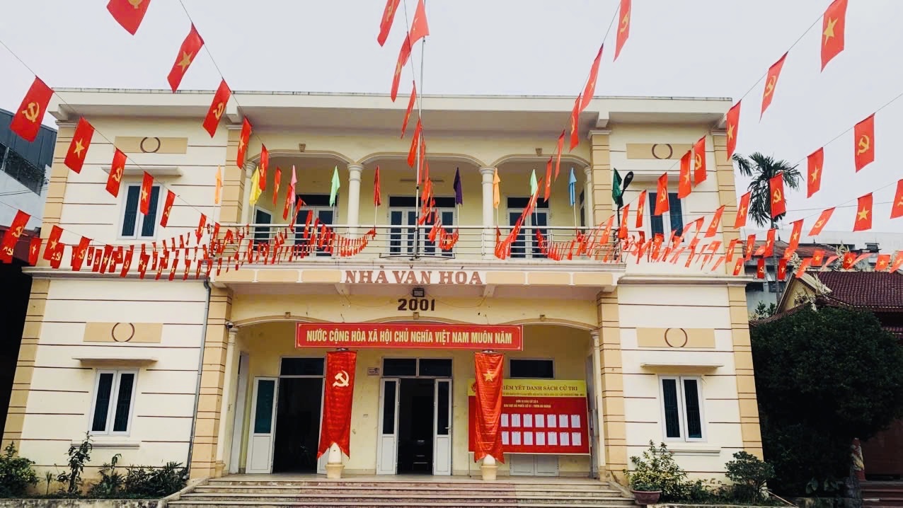 A building with flags in the air  AI-generated content may be incorrect.