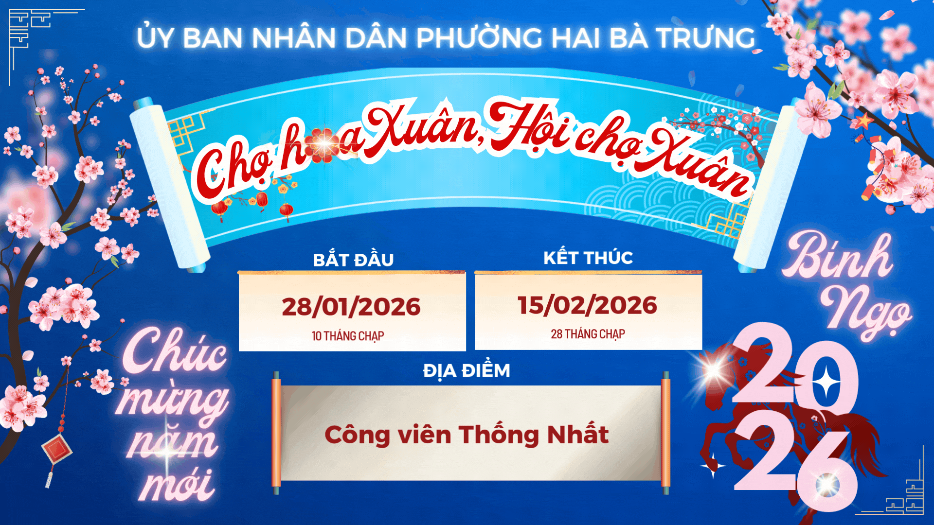 Hội chợ Hoa Xuân năm 2026 trên địa bàn phường Hai Bà Trưng.- Ảnh 1.