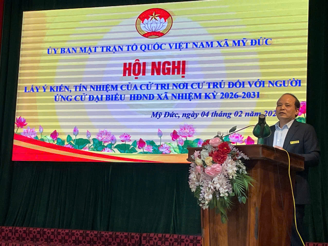 UBMTTQ xã Mỹ Đức tổ chức Hội nghị lấy ý kiến cử tri nơi cư trú đối với người ứng cử đại biểu HĐND xã- Ảnh 3.