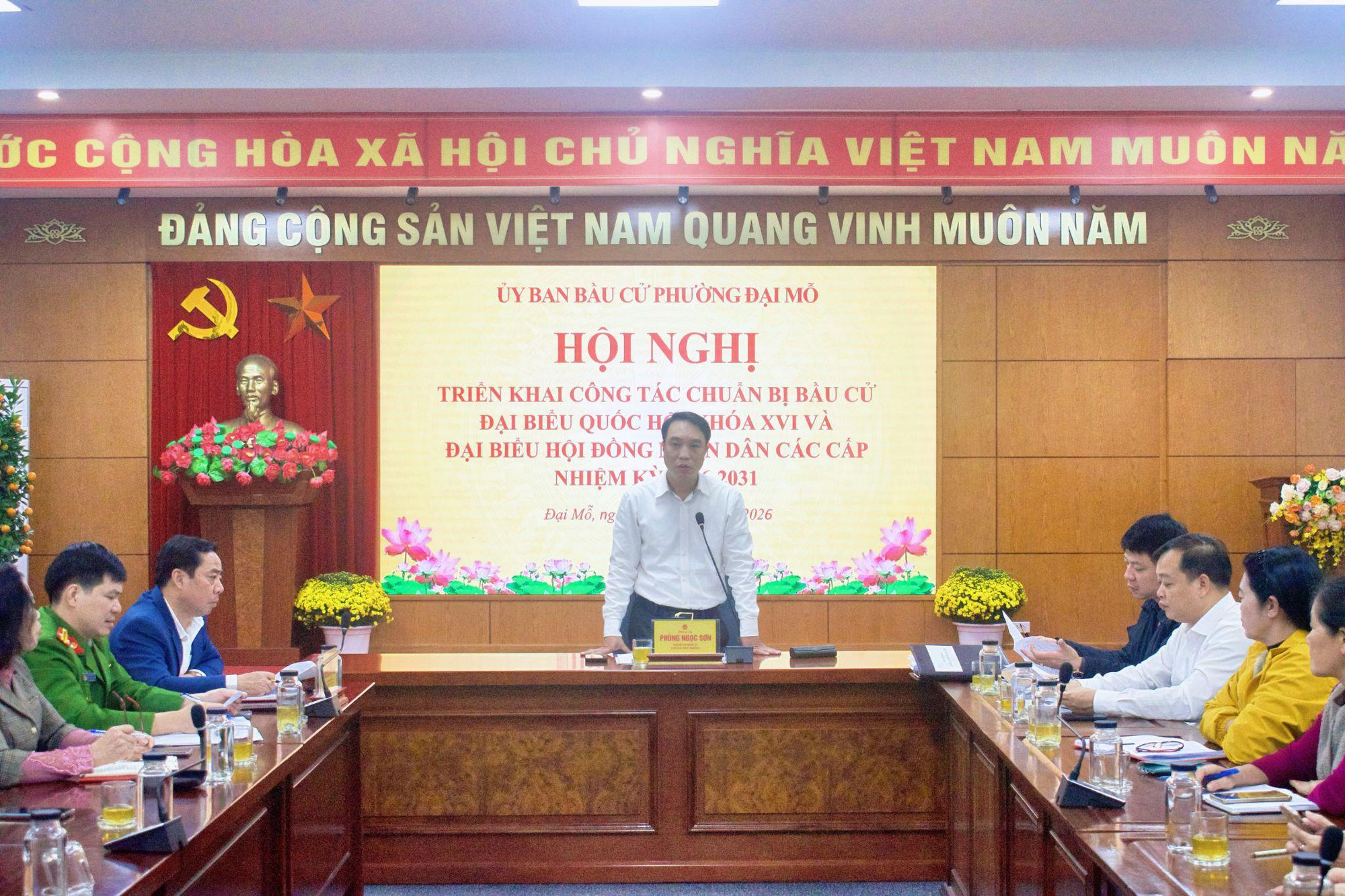 Ủy ban bầu cử phường Đại Mỗ triển khai công tác chuẩn bị bầu cử đại biểu Quốc hội khóa XVI và đại biểu HĐND các cấp nhiệm kỳ 2026 – 2031- Ảnh 1.