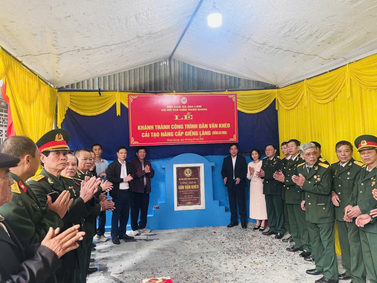 Hội Cựu chiến binh xã Gia Lâm khánh thành công trình dân vận khéo cải tạo, nâng cấp giếng làng- Ảnh 3.