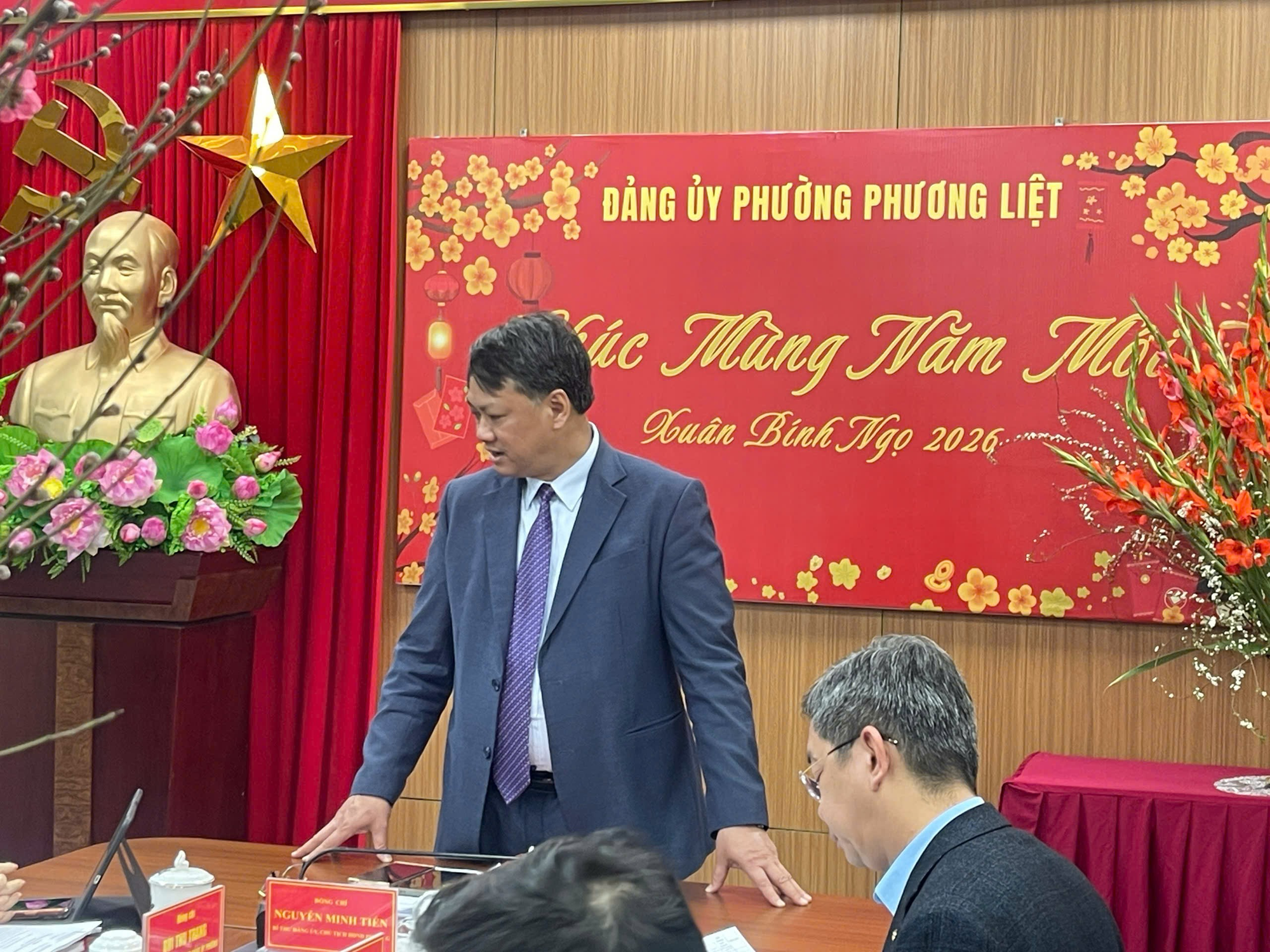 Phường Phương Liệt công bố Quyết định về công tác cán bộ Ban Chỉ huy Quân sự- Ảnh 3.