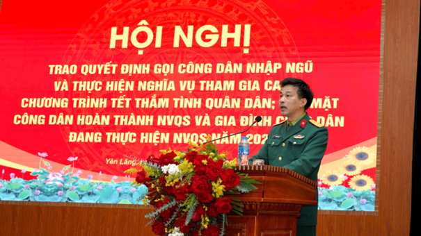 YÊN LÃNG: TỔ CHỨC HỘI NGHỊ TRAO QUYẾT ĐỊNH GỌI CÔNG DÂN NHẬP NGŨ VÀ CHƯƠNG TRÌNH “TẾT THẮM TÌNH QUÂN DÂN” NĂM 2026- Ảnh 2.