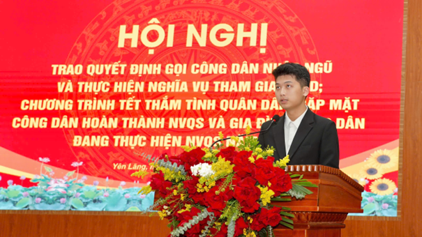 YÊN LÃNG: TỔ CHỨC HỘI NGHỊ TRAO QUYẾT ĐỊNH GỌI CÔNG DÂN NHẬP NGŨ VÀ CHƯƠNG TRÌNH “TẾT THẮM TÌNH QUÂN DÂN” NĂM 2026- Ảnh 7.