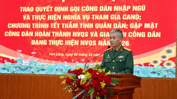YÊN LÃNG: TỔ CHỨC HỘI NGHỊ TRAO QUYẾT ĐỊNH GỌI CÔNG DÂN NHẬP NGŨ VÀ CHƯƠNG TRÌNH “TẾT THẮM TÌNH QUÂN DÂN” NĂM 2026- Ảnh 8.