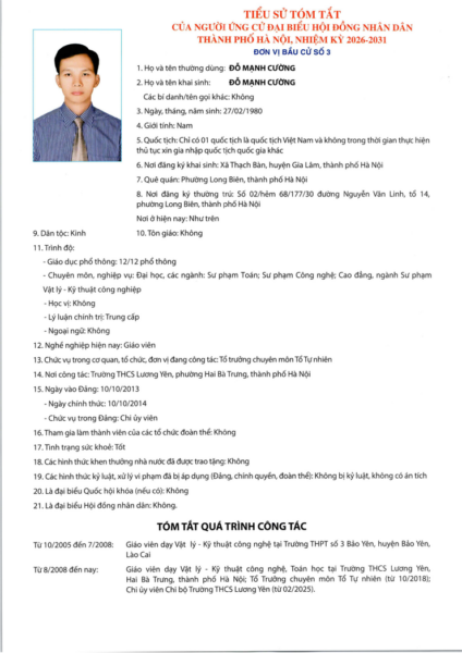 Những người ứng cử đại biểu HĐND TP Hà Nội nhiệm kỳ 2026-2031: Đơn vị bầu cử số 3- Ảnh 2.