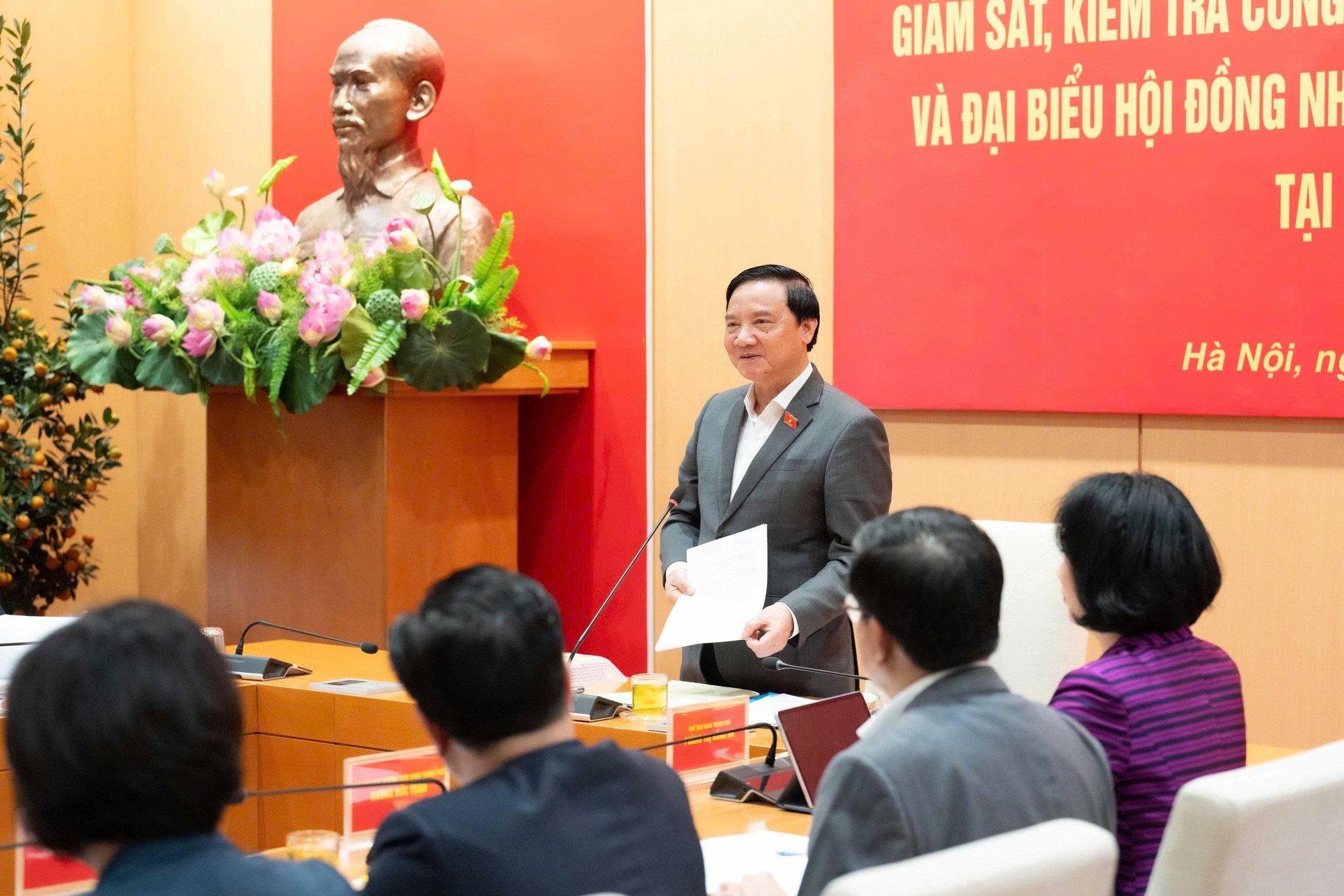 Phó Chủ tịch Quốc hội Nguyễn Khắc Định giám sát, kiểm tra công tác chuẩn bị bầu cử tại TP. Hà Nội- Ảnh 15.