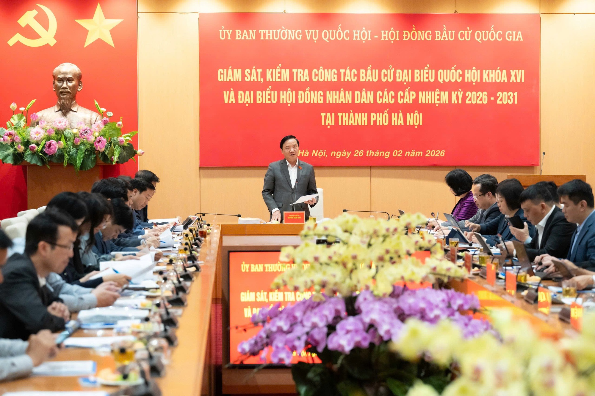 Phó Chủ tịch Quốc hội Nguyễn Khắc Định giám sát, kiểm tra công tác chuẩn bị bầu cử tại TP. Hà Nội- Ảnh 11.