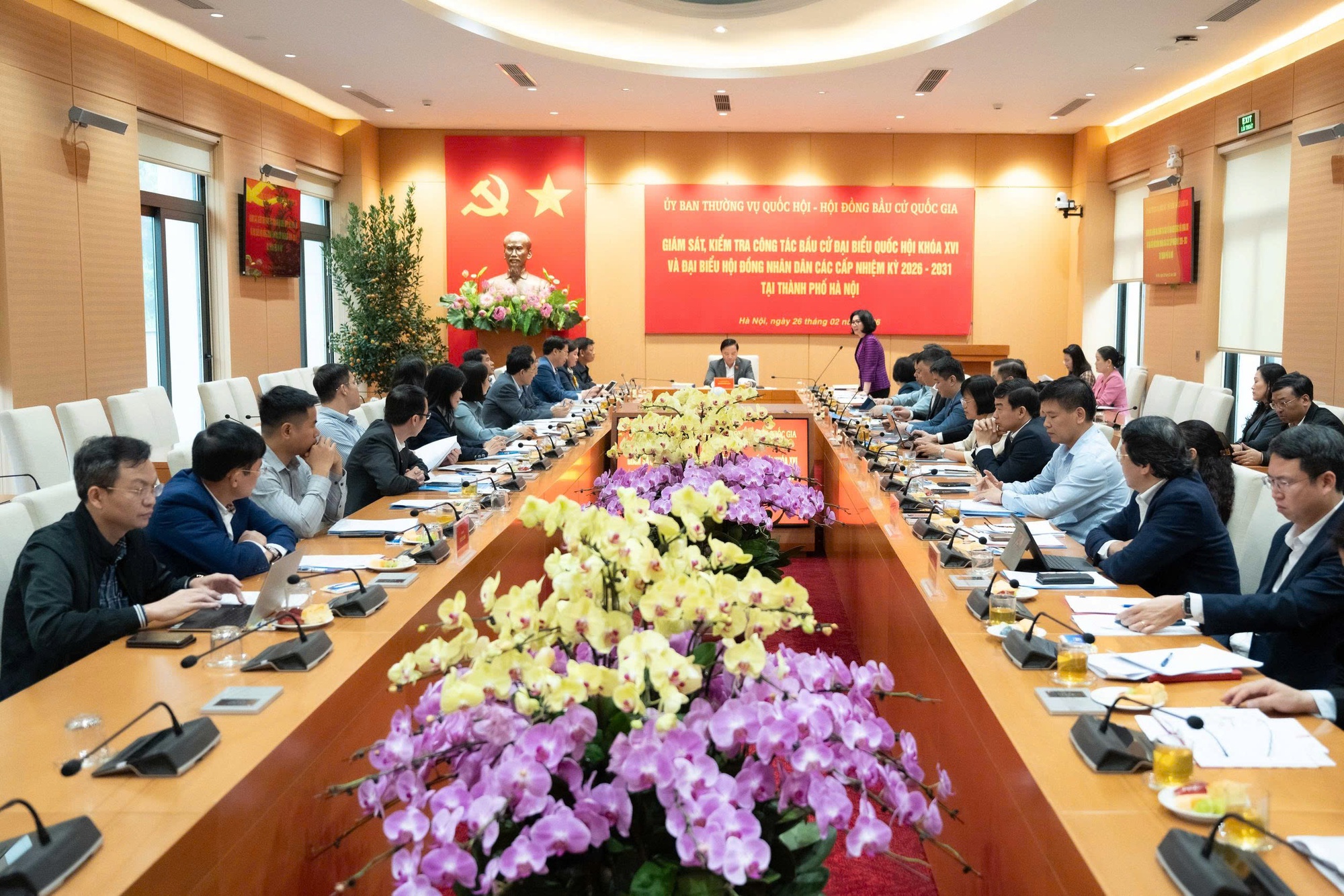 Phó Chủ tịch Quốc hội Nguyễn Khắc Định giám sát, kiểm tra công tác chuẩn bị bầu cử tại TP. Hà Nội- Ảnh 4.