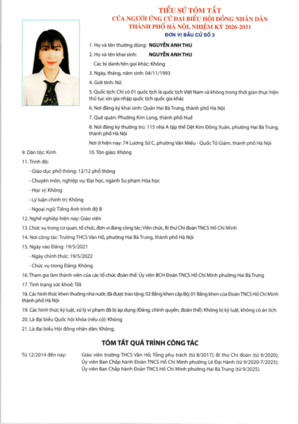 Những người ứng cử đại biểu HĐND TP Hà Nội nhiệm kỳ 2026-2031: Đơn vị bầu cử số 3- Ảnh 8.