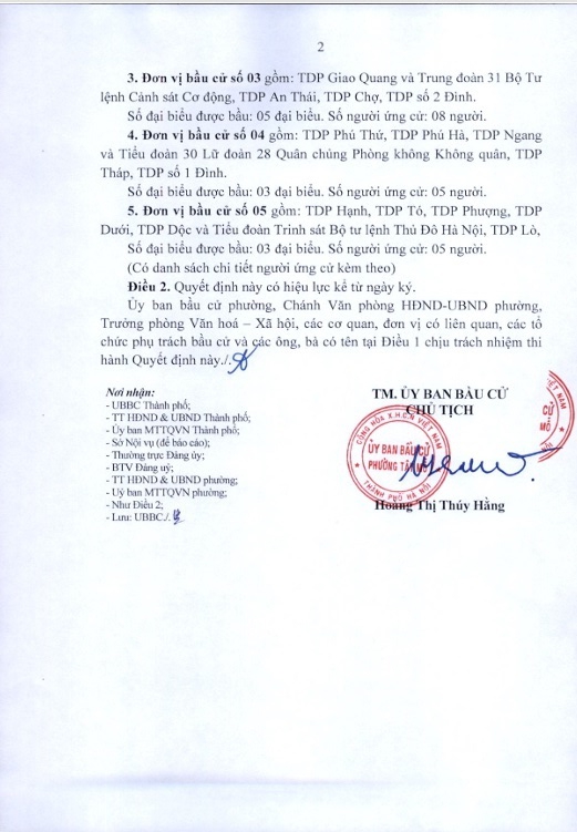 Phường Tây Mỗ công bố danh sách chính thức số người ứng cử đại biểu Hội đồng nhân dân phường Tây Mỗ khóa II, nhiệm kỳ 2026-2031- Ảnh 2.