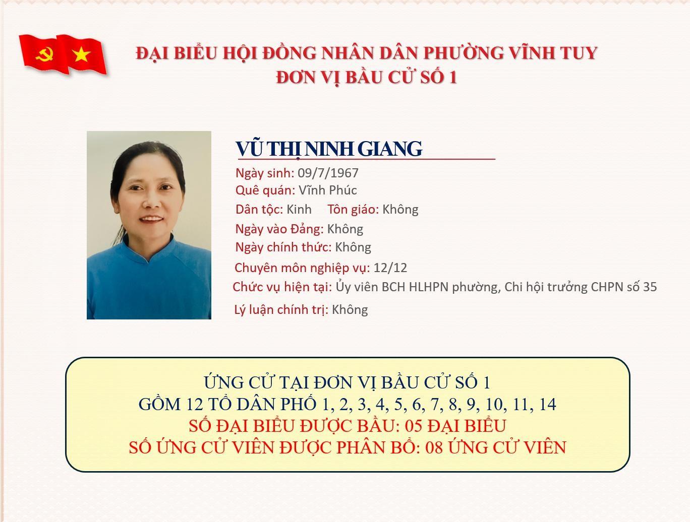 DANH SÁCH CHÍNH THỨC NHỮNG NGƯỜI ỨNG CỬ ĐẠI BIỂU HỘI ĐỒNG NHÂN DÂN PHƯỜNG VĨNH TUY NHIỆM KỲ 2026-2031: ĐƠN VỊ BẦU CỬ SỐ 01 GỒM CÁC TỔ DÂN PHỐ SỐ: 1, 2, 3, 4, 5, 6, 7, 8, 9, 10, 11, 14.- Ảnh 2.