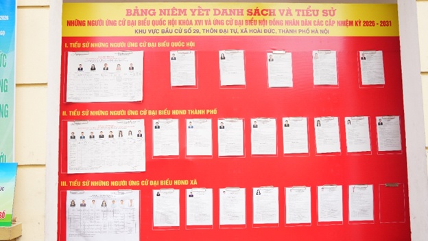 Hoài Đức hoàn thành việc niêm yết danh sách chính thức và tiểu sử tóm tắt người ứng cử đại biểu Quốc hội khóa XVI và đại biểu HĐND các cấp nhiệm kỳ 2026 - 2031- Ảnh 7.