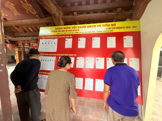 Hoài Đức hoàn thành việc niêm yết danh sách chính thức và tiểu sử tóm tắt người ứng cử đại biểu Quốc hội khóa XVI và đại biểu HĐND các cấp nhiệm kỳ 2026 - 2031- Ảnh 11.