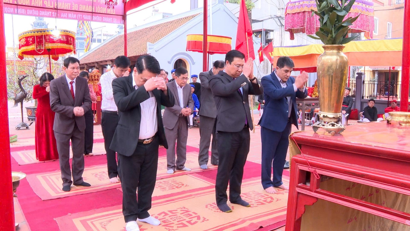 Hoài Đức: Lãnh đạo xã dâng lễ tại các lễ hội truyền thống tháng Giêng năm Bính Ngọ 2026- Ảnh 2.