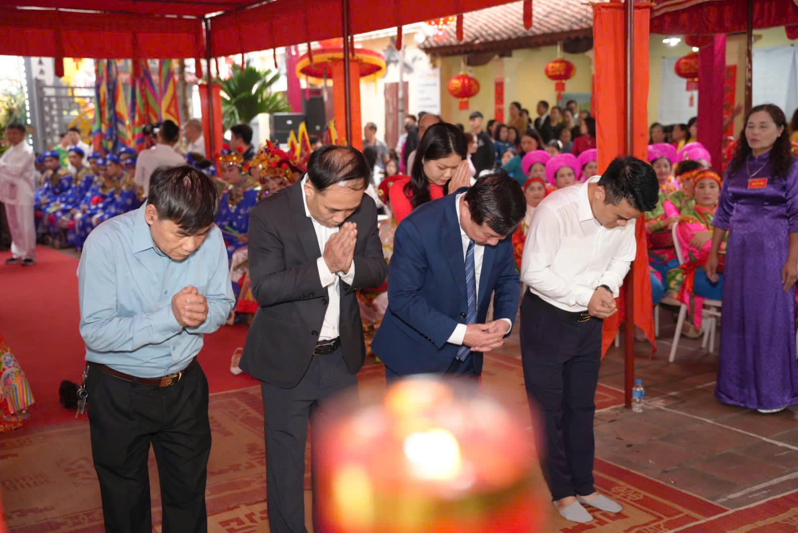 Hoài Đức: Lãnh đạo xã dâng lễ tại các lễ hội truyền thống tháng Giêng năm Bính Ngọ 2026- Ảnh 3.