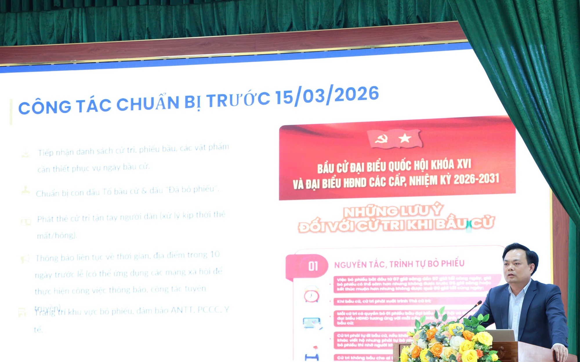 Xã Tam Hưng tập huấn nghiệp vụ công tác bầu cử