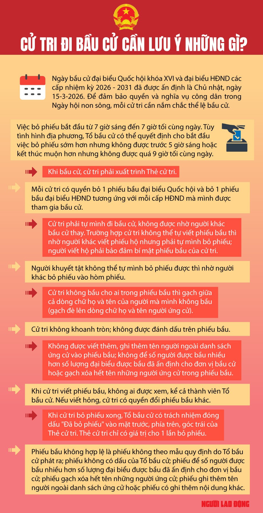 Cử tri đi bầu cử cần lưu ý những gì?- Ảnh 1.