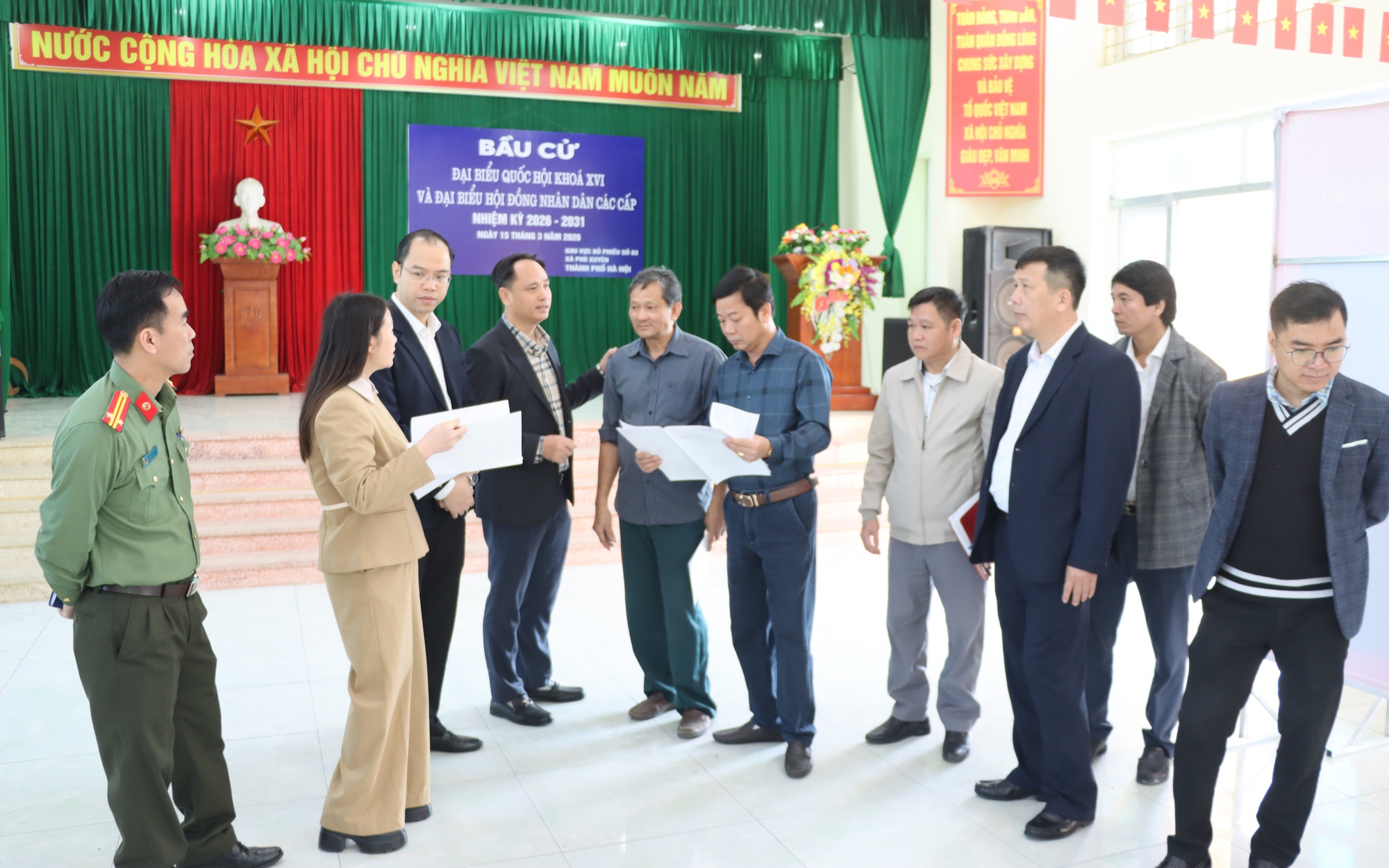 Đoàn kiểm tra, giám sát số 08 của Uỷ ban MTTQ Việt Nam TP Hà Nội về kiểm tra, giám sát công tác bầu cử