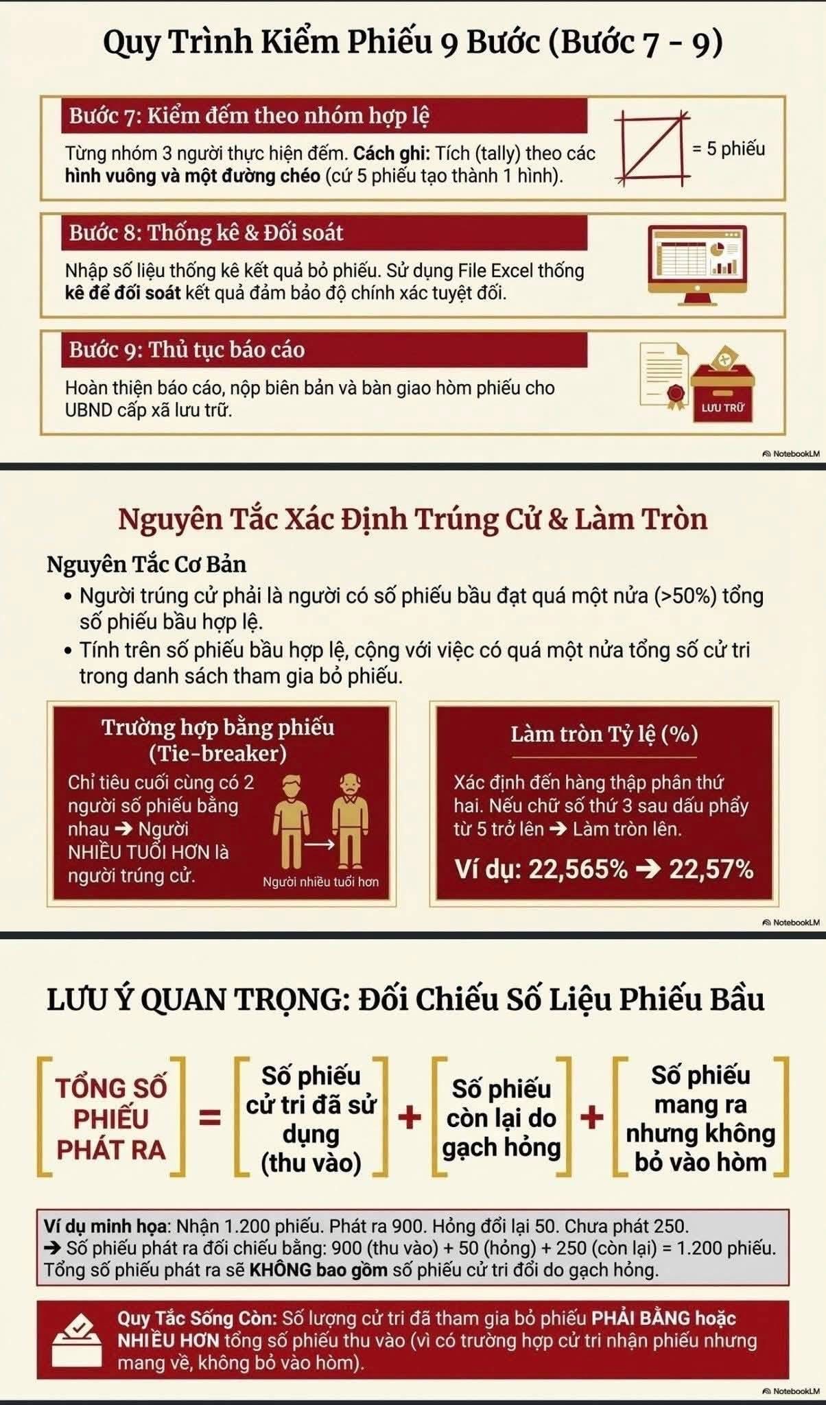 Hướng dẫn quy trình kiểm phiếu và tổng hợp kết quả bầu cử- Ảnh 2.