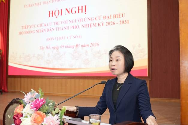 Hội nghị tiếp xúc cử tri với người ứng cử đại biểu HĐND Thành phố tại Đơn vị bầu cử số 06: Gửi trọn kỳ vọng vào những gương mặt "có tâm, có tầm"!- Ảnh 4.