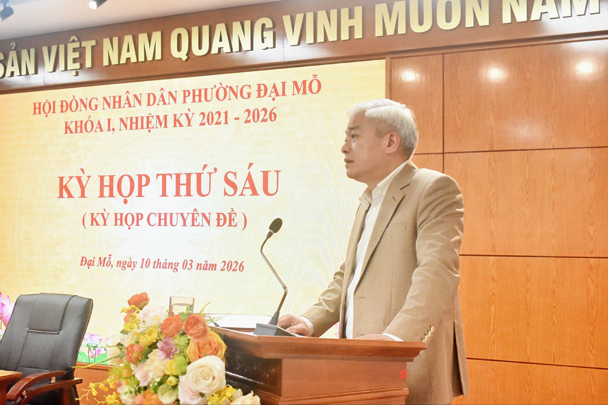 HĐND phường Đại Mỗ khoá I, nhiệm kỳ 2021 - 2026 tổ chức thành công Kỳ họp thứ 6 (kỳ họp chuyên đề)- Ảnh 1.