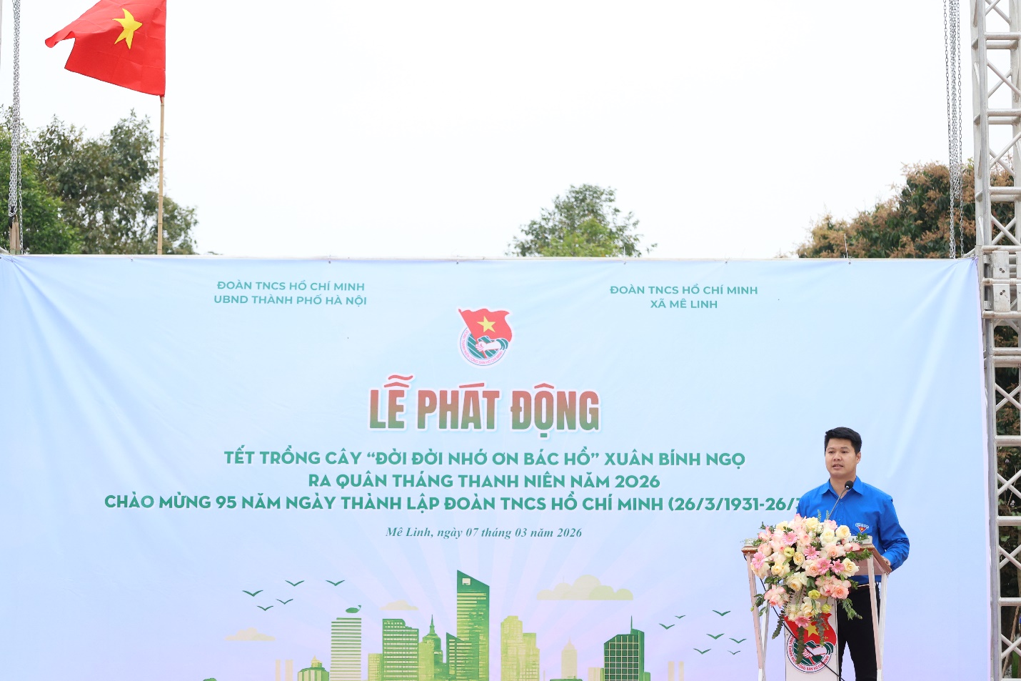 Đoàn TNCS Hồ Chí Minh xã Mê Linh phát động Ra quân Tháng Thanh niên và Tết trồng cây năm 2026- Ảnh 2.